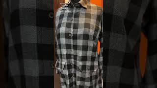 shirts marina black pocket stitchingideas trending checkdesign girlsfashion winterspecial [upl. by Creedon]