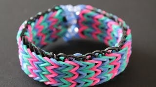 Rainbow Loom Nederlands triple fishtail driedubbele visgraat armband [upl. by Aley]