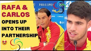 Rafael Nadal and Alcaraz Shed Light on their Relationship at Paris Olympics 🤩 [upl. by Shellans]