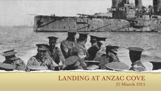 191511 Landing at Anzac Cove 25 April 1915 [upl. by Quirita]