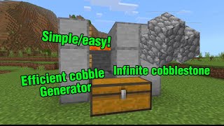 Super Simple cobblestone generator in Minecraft Bedrock [upl. by Hak]