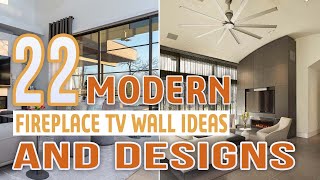 22 Modern Fireplace TV Wall Ideas and Designs [upl. by Enelaehs]