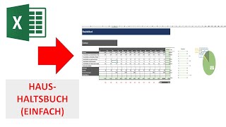 Haushaltsbuch  einfache Variante I Excel Vorlage I Excelpedia [upl. by Amata]
