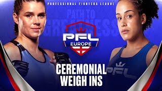 PFL Europe Newcastle Ceremonial Weigh Ins [upl. by Fiden]