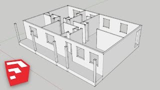 SketchUp 8 Lessons Advanced House Building [upl. by Zeb]