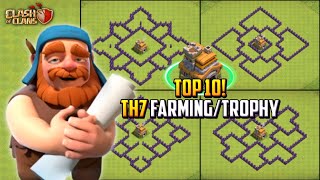 TOP 10 Best Town Hall 7 TH7 FarmingTrophy Base Layout  Copy Link 2023  Clash of Clans [upl. by Aniger]