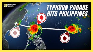 5 Typhoons in 3 Weeks Hit the Philippines Yet Another is on the Way [upl. by Audrye]