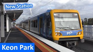 Trains at the new Keon Park Station  Metro Trains Melbourne [upl. by Aketahs]