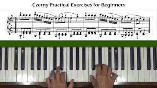 Czerny Practical Exercises for Beginners Op 599 No 22 Piano Tutorial [upl. by Kachine]