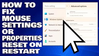 How To Fix Mouse Settings or Properties Reset on Restart Solution [upl. by Retluoc]