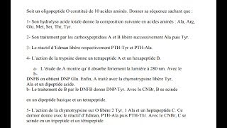 Vidéo N°14 exercice corrigé 5 de Biochimie Structurale quotséquence de peptidequot [upl. by Gunning]