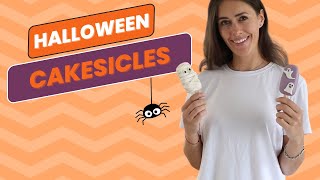 How to make CUTE HALLOWEEN cakesicles [upl. by Teerprah]