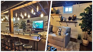 75 Basement With A Wood Fireplace Surround And A Shiplap Fireplace Design Ideas Youll Love 🌈 [upl. by Ilajna]