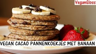 HAVERMOUT PANNENKOEK RECEPT MET CACAO EN BANAAN [upl. by Dnomzed284]