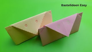 Basteln Mit Papier  Origami Geldbörse Falten  Bastelideen Easy [upl. by Merriman616]