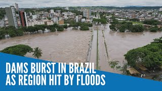 Dams burst in Brazil as region hit by floods [upl. by Alial867]