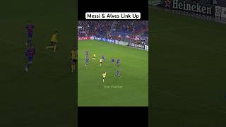 Epic Messi amp Alves Link Up [upl. by Amati6]