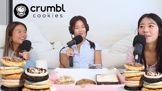 SISTER QampA WHILE TRYING ALL CRUMBL COOKIE FLAVORS [upl. by Goulder]