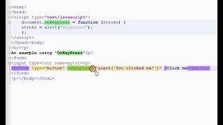 Javascript OnKeyPress [upl. by Lseil64]