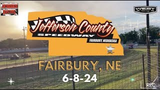 JEFFERSON COUNTY SPEEDWAY  RESTRICTED MICROS  FAIRBURY NE  6824 [upl. by Eveivaneg]