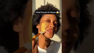 🔥Parlour Like Gold Facial At Home 😱 Instant Bright Glowing Skin ✅skincare shortsytshorts 😍 [upl. by Edy25]