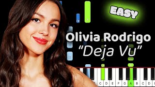 Deja Vu Piano  How to Play Olivia Rodrigo Deja Vu Piano Tutorial Easy [upl. by Valerlan23]