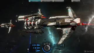 Endless Space 2 Battle Vaulters vs Riftborn Large Spaceship [upl. by Huba86]