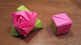 How To Make an Origami Magic Rose Cube Valerie Vann [upl. by Iras]