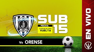 Ind Juniors vs Orense SC  Campeonato de Formativas  Sub 15  4tos  Vuelta 2t [upl. by Amsed]