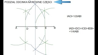 Podział odcinka na 4 równe części 1 [upl. by Tabber]