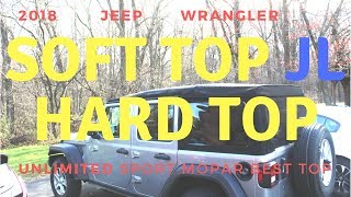 Jeep Wrangler 2018 JL soft top hard top frame install  remove high detail Unlimited by SVTWRC [upl. by Duky]