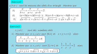 Inégalités 2 exercices  5cas [upl. by Lada]