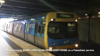 Trains around Flinders Street Station 432019 [upl. by Nilre]