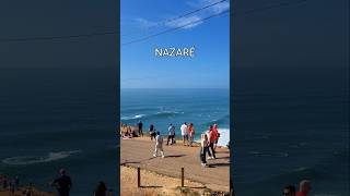 Nazare Monster Waves  Portugal Surf Hotspot shorts surf nazare portugal [upl. by Kred]