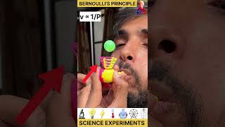 best example of bernoullis principle  science experiment  experiment funny [upl. by Manly361]