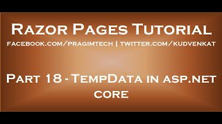 TempData in ASP NET Core [upl. by Hairym]