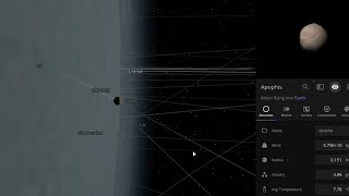 Bringing Apophis into low orbit and letting it crash into Earth  Universe Sandbox 2 [upl. by Staley]