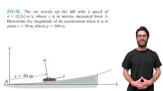 The car travels up the hill with a speed of v  02s ms  F1232 [upl. by Nasaj778]