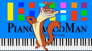 I am Weasel Theme Song Slow EASY Medium 4K Piano Tutorial [upl. by Gobert]