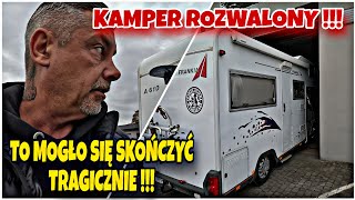 KAMPER ROZWALONY  TO MOGŁO SIĘ SKOŃCZYĆ TRAGICZNIE [upl. by Nivlam]