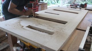 Building a Solid Wood Door  Modern Front Door [upl. by Uamak628]