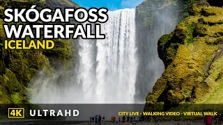 Iceland 4K  Skógafoss waterfall hiking 2021 [upl. by Eissak]