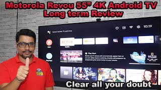 Hindi  Motorola Revou 55” 4K Android TV Long term Review👍  Clear all your Questions amp doubt [upl. by Twyla]