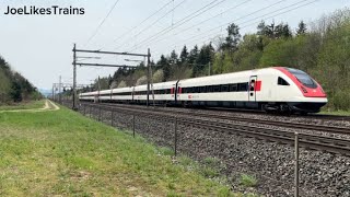 ICN Durchfahrt in Rupperswil  7424 [upl. by Enilrem]