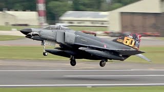 McDonnell Douglas F4E Terminator Turkish Air Force departure at RAF Fairford RIAT 2019 AirShow [upl. by Neffirg]