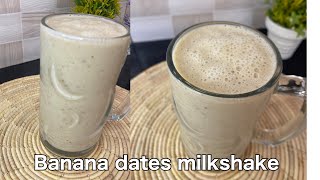 Banana Milkshake with Dates  Banana Dates Milkshake  Healthy Weight Gain Recipe ​⁠​⁠ZQrecipes [upl. by Sonaj]