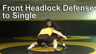 Front Headlock Defense to Single Leg  Cary Kolat Wrestling Moves [upl. by Auqenes]