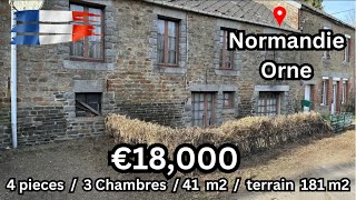 ENG SUB Normandie Orne  € 18000  4 pieces 3 Chambres 41 m2 terrain 181 m2 [upl. by Morgana]