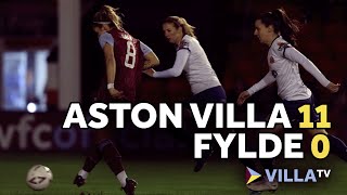 HIGHLIGHTS  Aston Villa Women 110 Fylde Women [upl. by Dorfman]