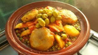 Tajine végétarien marocain طاجين مغربي نباتي بالقوق و البطاطة الحلوة [upl. by Eylsel]